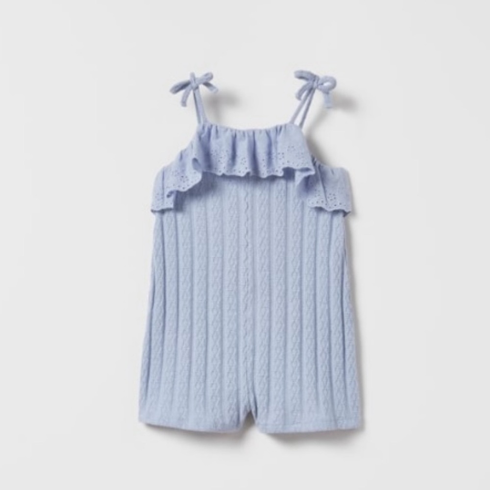 Zara Ruffled Textured Jumpsuit 4yr